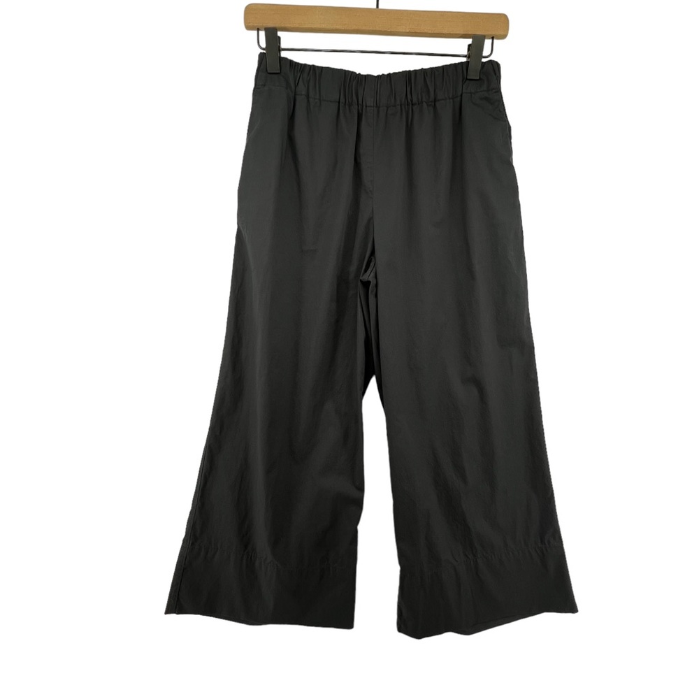 Everlane Size 2 Pants Wide Leg Pull On Cotton Stretch Back Pocket Cropped